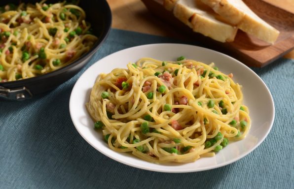 Skillet_Linguini_with_Bacon_and_Peas_2_HR-596x384 Recipes