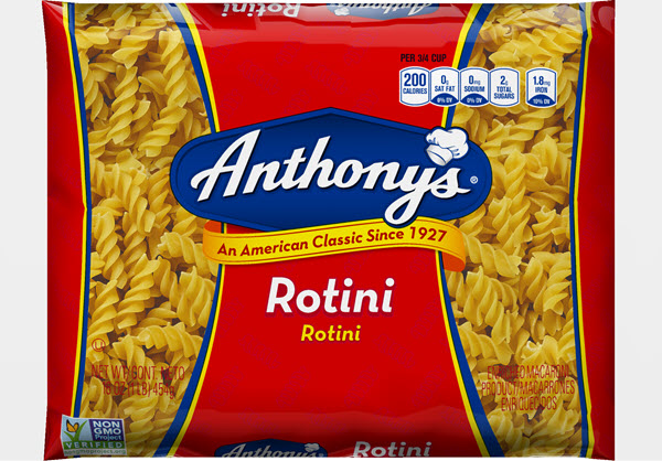 Anthonys-Rotini 100% Semolina Rotini