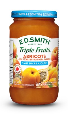 Tartinade aux abricots, pêches et fruit de la passion sans sucre ajouté E.D.SMITH TRIPLE FRUITS