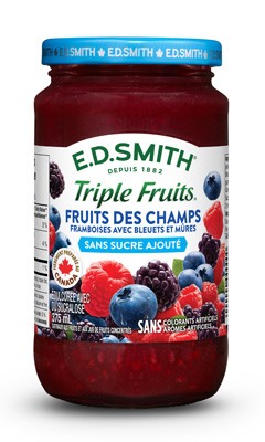 Tartinade aux fruits des champs sans sucre ajouté E.D.SMITH TRIPLE FRUITS