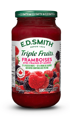 Tartinade aux framboises, fraises et mûres E.D.SMITH TRIPLE FRUITSᴹᴰ