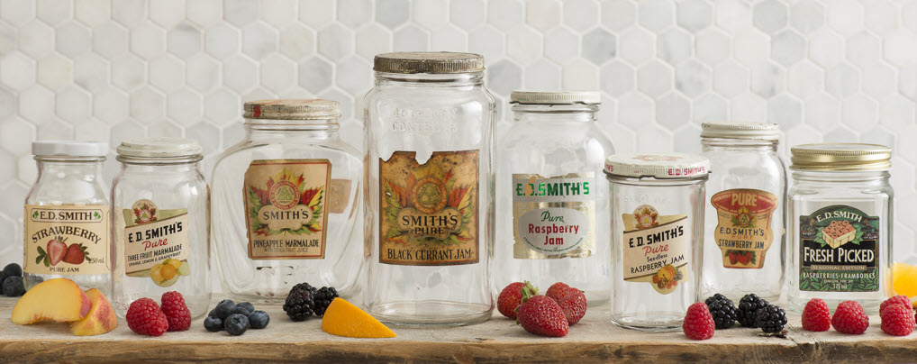 Vintage E.D.SMITH jars