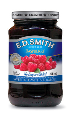 E.D.SMITH® No Sugar Added Raspberry Fruit Spread