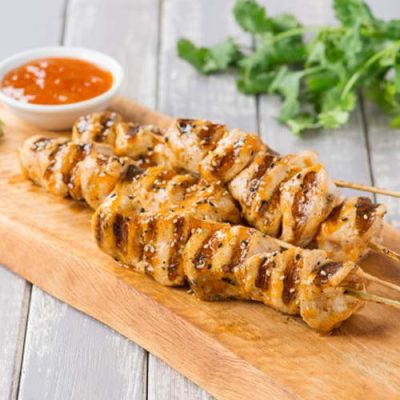 Grilled Chicken Skewers With Sweet Asian Chili Glaze