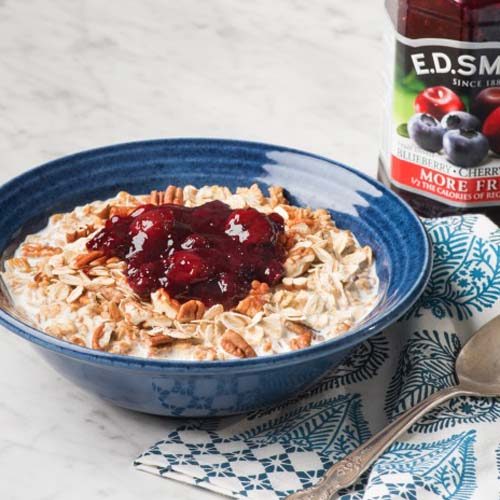Oatmeal Topped With Jam