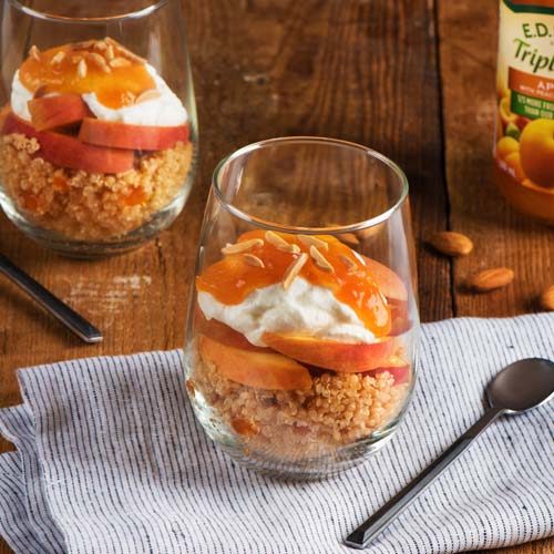 Peaches And Cream Breakfast Quinoa Cup