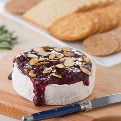 Raspberry Baked Brie With Rosemary
