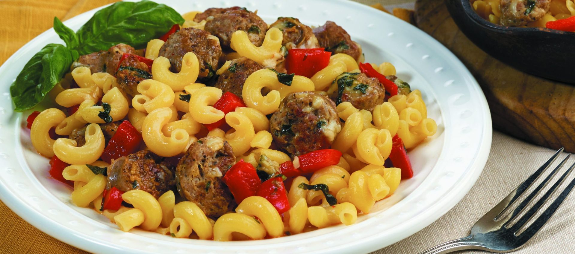 Basil-Sweet-Peppers-Italian-Sausage_4C-scaled-1920x850 Basil, Sweet Peppers & Italian Sausage with Elbows