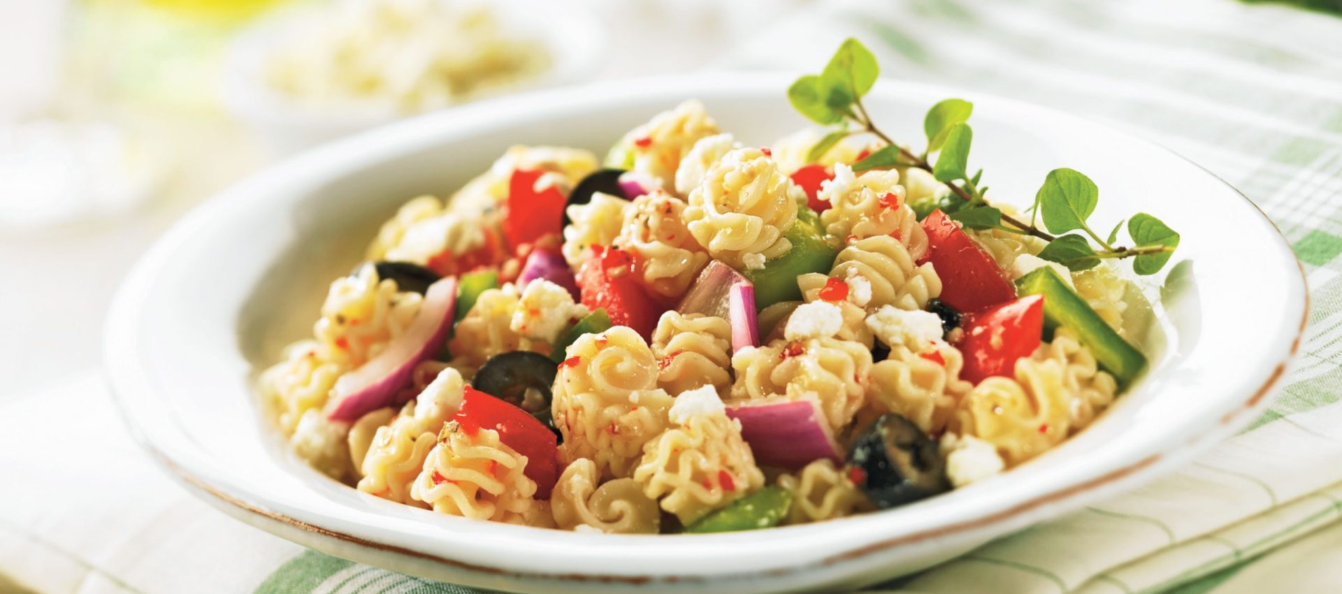 Flavors of the Mediterranean come to life with pasta in this great summertime salad recipe.