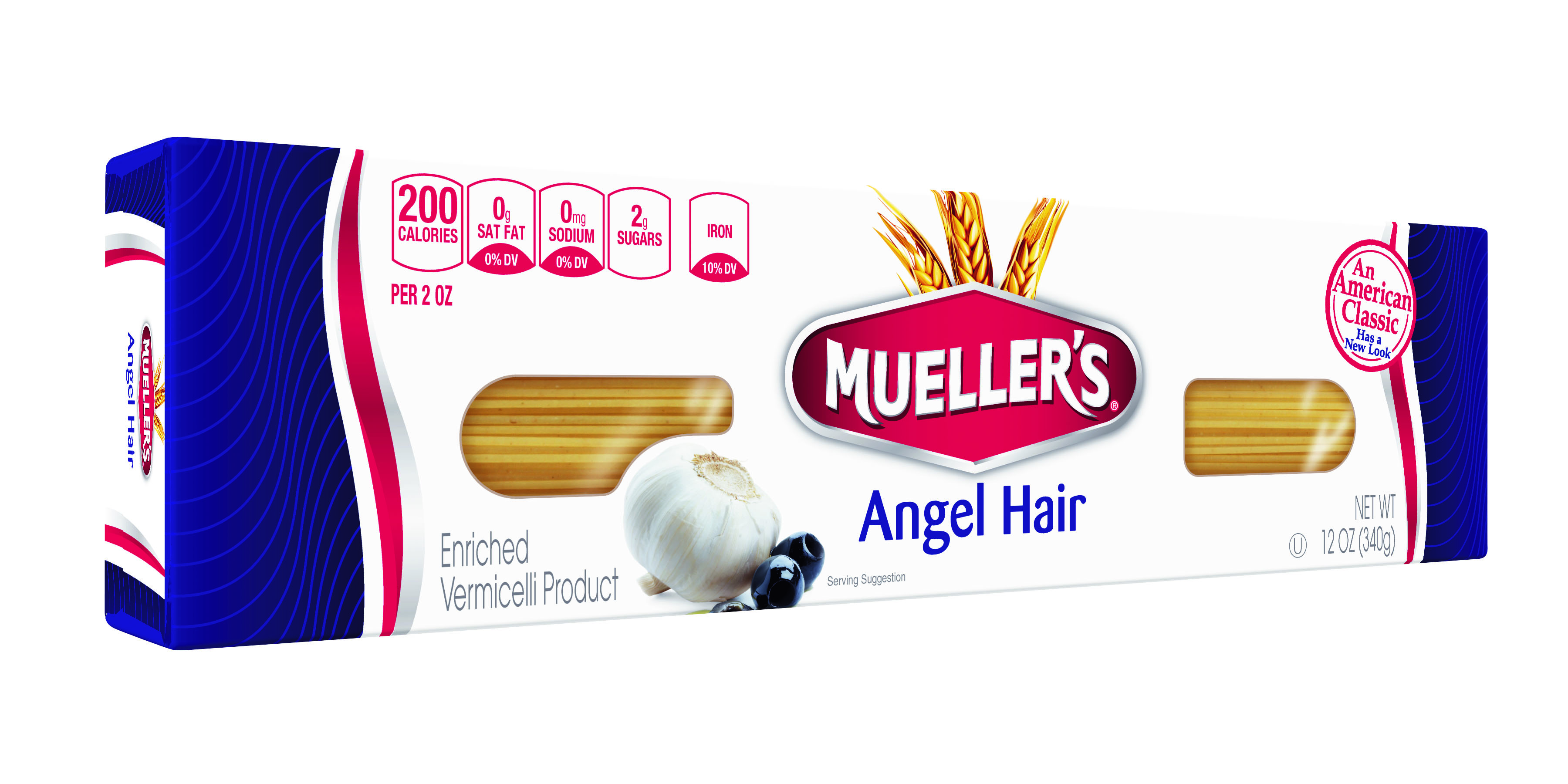angel hair pasta from muellers pasta noodles in a box