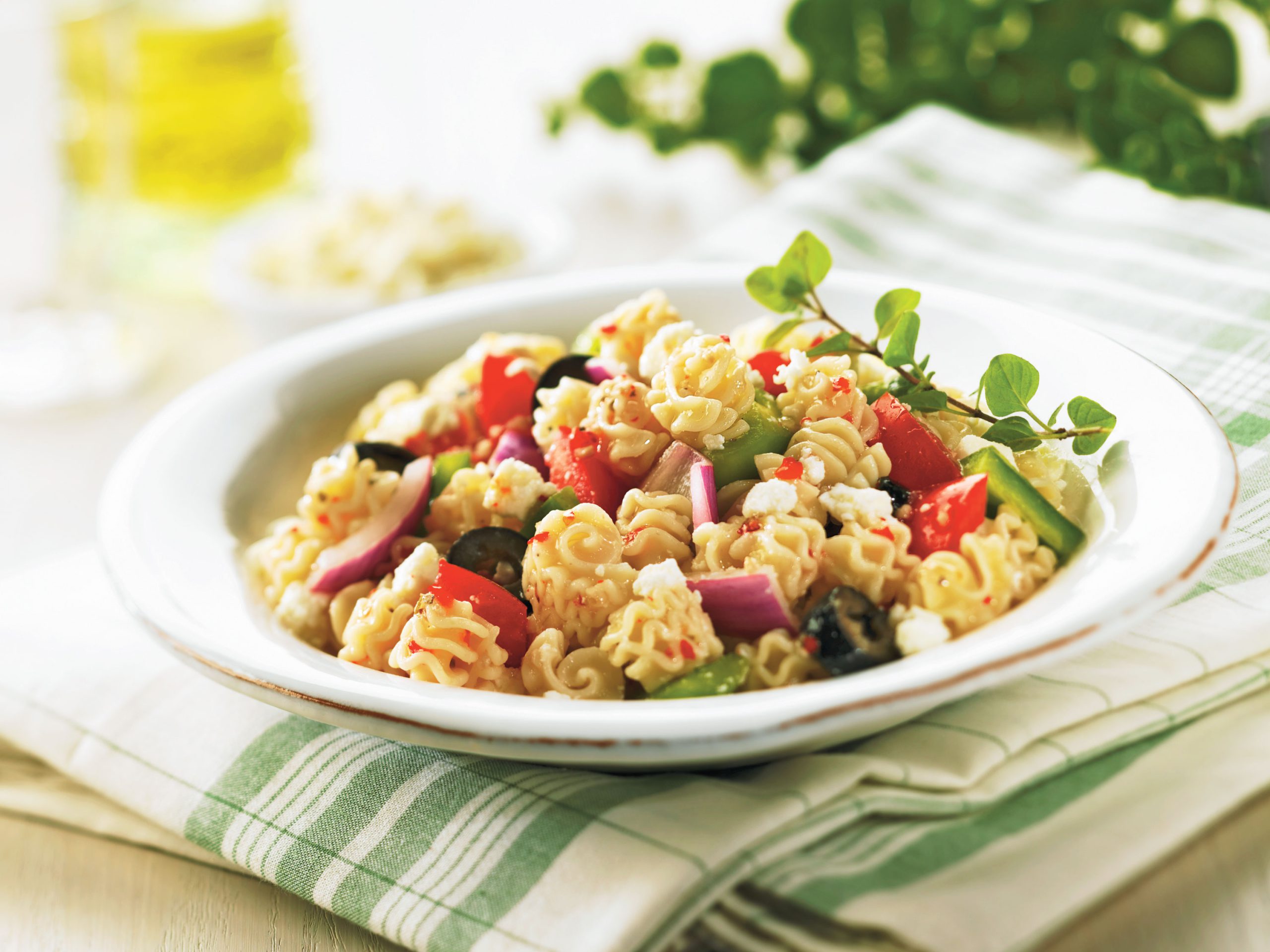 Flavors of the Mediterranean come to life with pasta in this great summertime salad recipe.