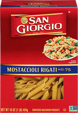 box of mostaccioli rigati